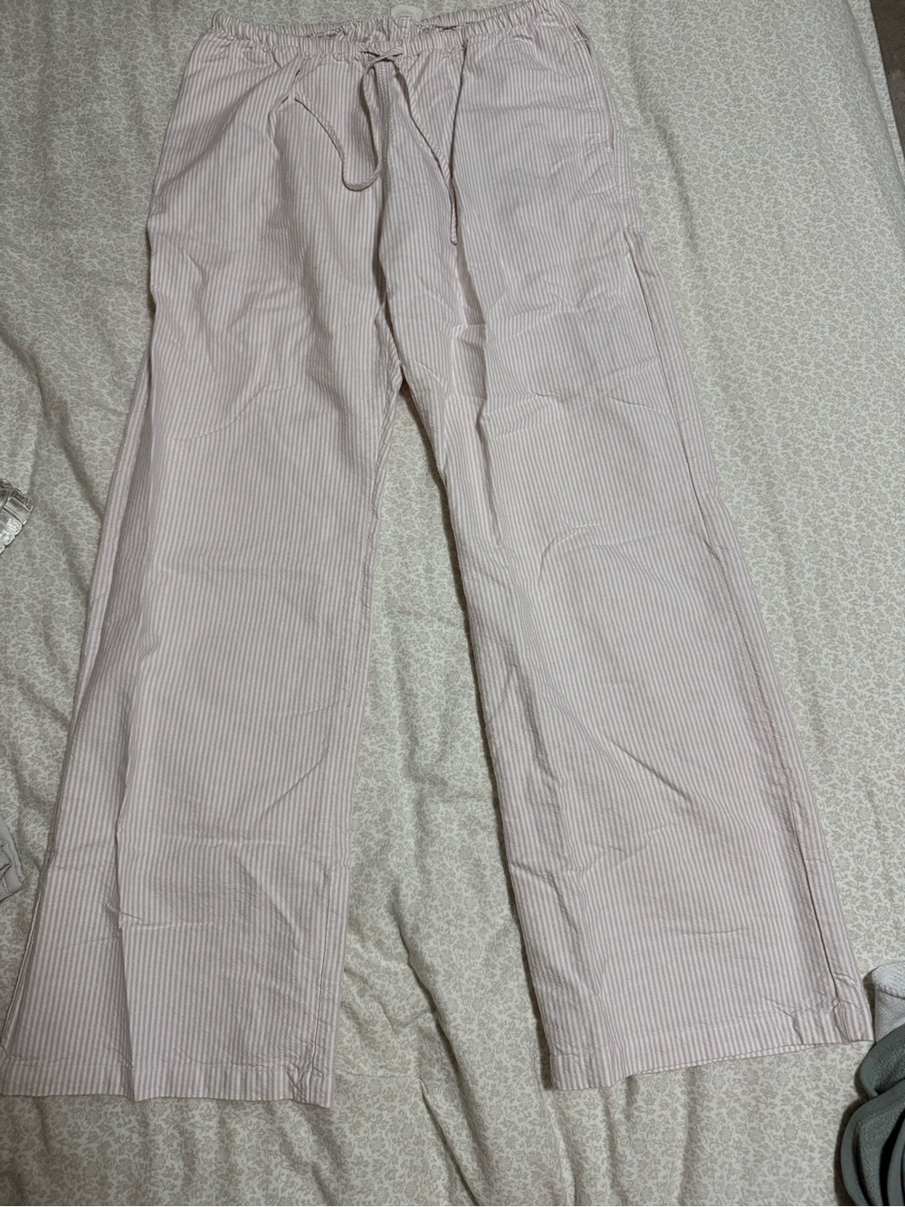PacSun Light Pink Striped Wide-Leg Pants